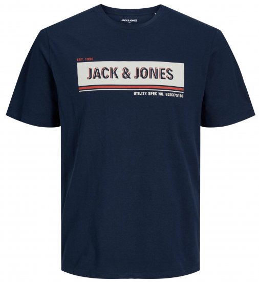 Jack & Jones JCOADAM T-Shirt Navy - T-krekli - T-krekli - 2XL-14XL