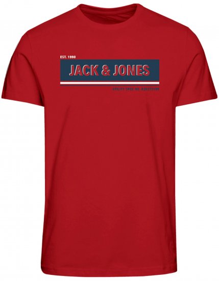 Jack & Jones JCOADAM T-Shirt Pompeian Red - T-krekli - T-krekli - 2XL-14XL