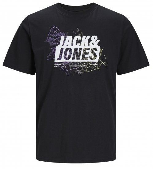 Jack & Jones JCOMAP LOGO T-Shirt Black - T-krekli - T-krekli - 2XL-14XL