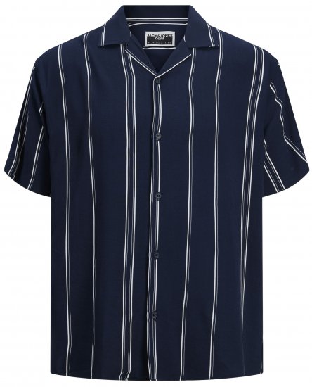 Jack & Jones JCOJEFF AOP Resort Shirt Navy Blazer - Krekli - Krekli - 2XL-8XL
