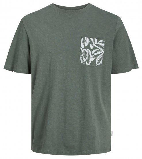 Jack & Jones JORLAFAYETTE POCKET T-Shirt Laurel Wreath - T-krekli - T-krekli - 2XL-14XL