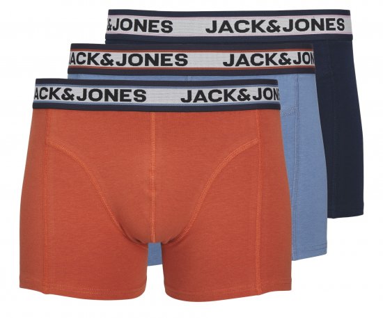 Jack & Jones JACMARCO SOLID Trunks 3-Pack Coronet Blue - Apakšveļa un peldšorti - Apakšveļa - 2XL-8XL