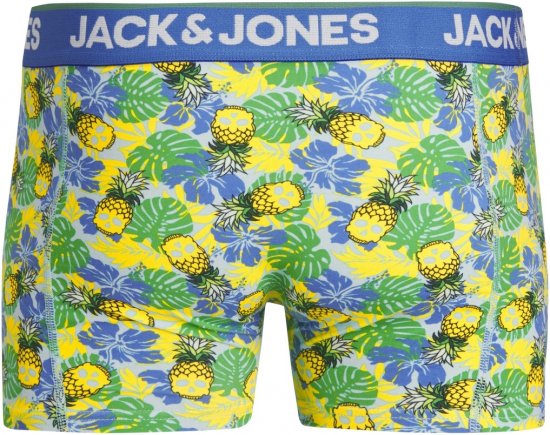Jack & Jones JACPINEAPPLE SKULL TRUNKS 3 PACK Palace Blue - Bokseršorti - Vīriešu lielie bokseru šorti