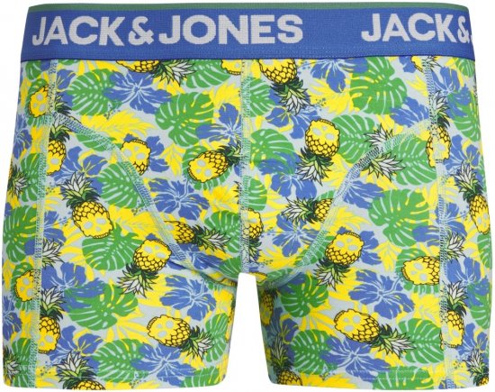 Jack & Jones JACPINEAPPLE SKULL TRUNKS 3 PACK Palace Blue - Bokseršorti - Vīriešu lielie bokseru šorti