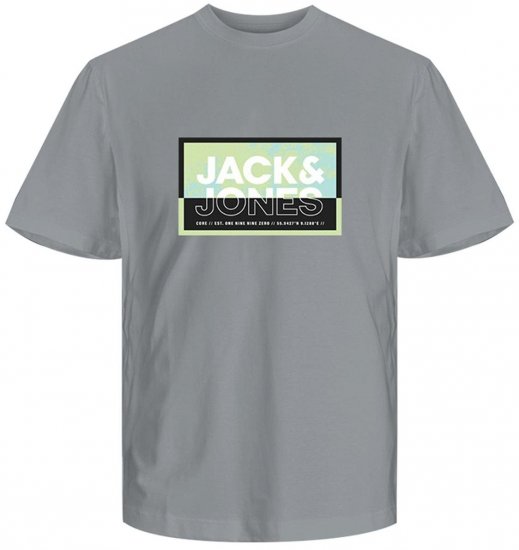 Jack & Jones JCOLOGAN SUMMER PRINT T-Shirt Gray - T-krekli - T-krekli - 2XL-14XL