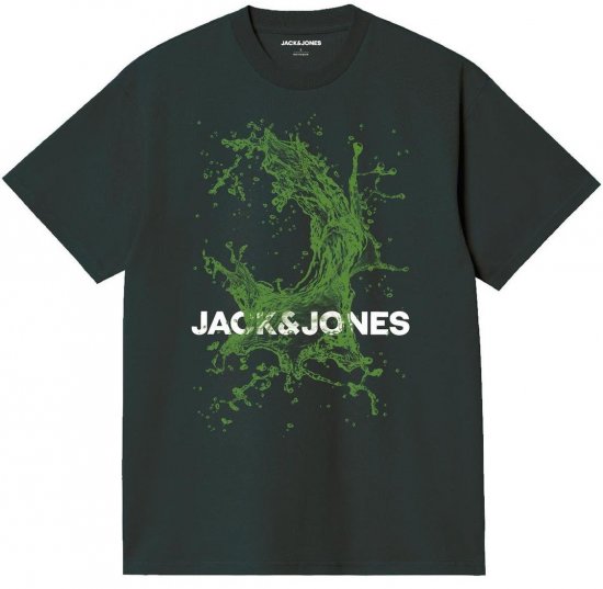 Jack & Jones JCOOCEAN SPLASH T-Shirt Black - T-krekli - T-krekli - 2XL-14XL