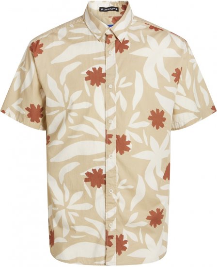 Jack & Jones JORJOSHUA ARUBA Shirt Buttercream - Krekli - Krekli - 2XL-8XL