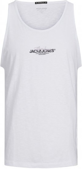 Jack & Jones JORARUBA BRANDING TANK TOP Bright White - T-krekli - T-krekli - 2XL-14XL
