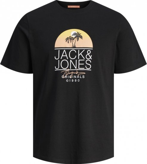 Jack & Jones JORCASEY T-Shirt Crew Neck Black - T-krekli - T-krekli - 2XL-14XL