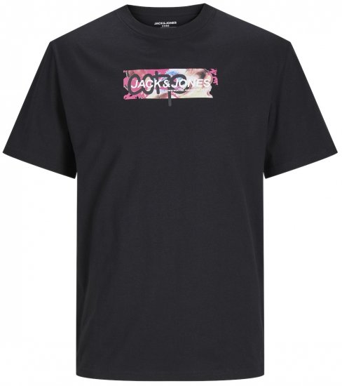 Jack & Jones JCOSUMMER PRINT T-Shirt Black - T-krekli - T-krekli - 2XL-14XL