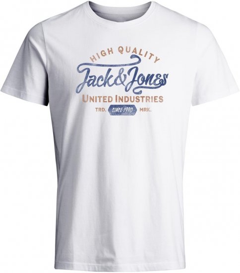  Jack & Jones JPRBLULOUIE SS TEE CREW NECK Cloud Dancer - T-krekli - T-krekli - 2XL-14XL