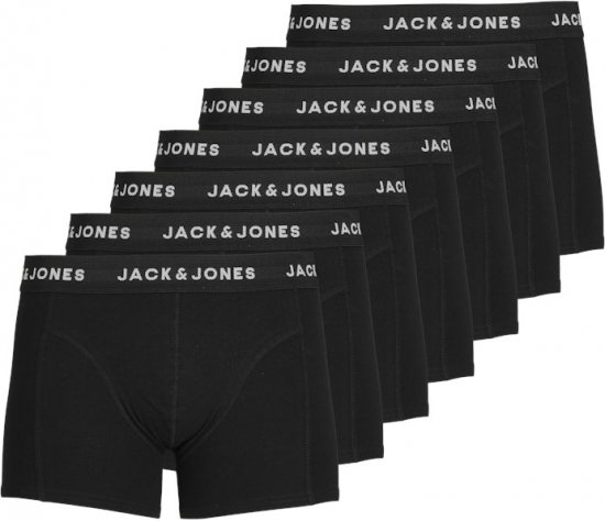 Jack & Jones HUEY Trunks 7-Pack Black - Apakšveļa un peldšorti - Apakšveļa - 2XL-8XL
