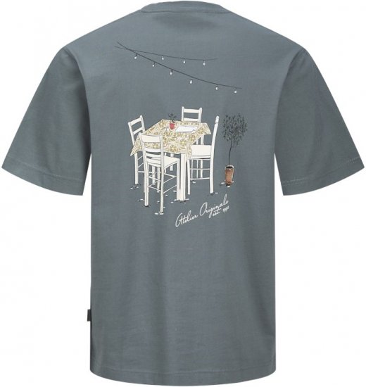 Jack & Jones Lington Back And Front Print Crew Neck T-Shirt Grey - T-krekli - T-krekli - 2XL-14XL