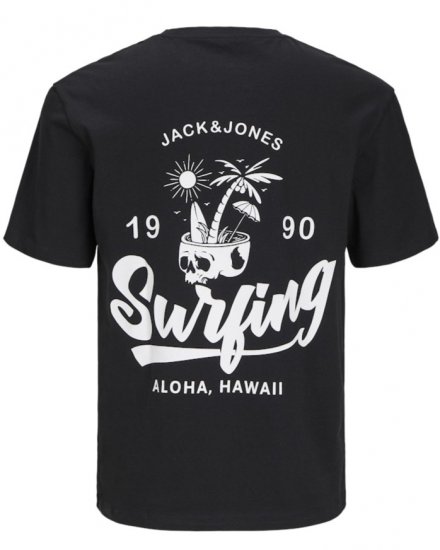 Jack & Jones Zekiel Crew Neck T-Shirt Black - T-krekli - T-krekli - 2XL-14XL