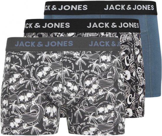 Jack & Jones Damon Skull Trunks 3-Pack Black - Apakšveļa un peldšorti - Apakšveļa - 2XL-8XL