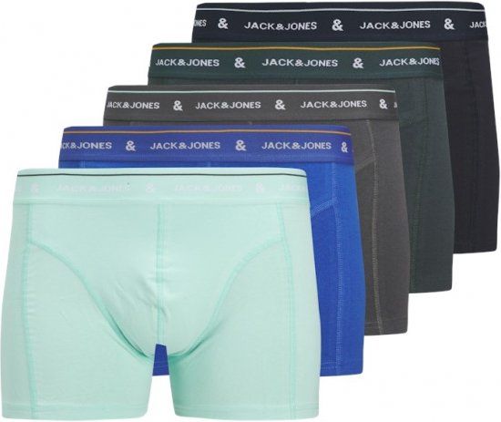 Jack & Jones Ron Soldi Trunks 5-Pack Grey - Apakšveļa un peldšorti - Apakšveļa - 2XL-8XL