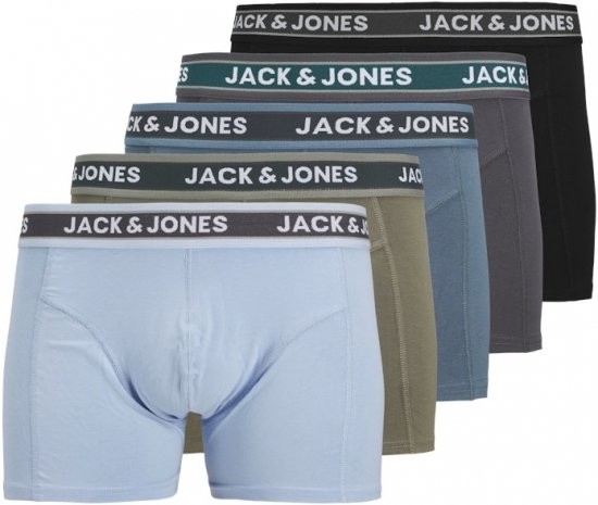 Jack & Jones Evan Solid Trunks 5-Pack Black - Apakšveļa un peldšorti - Apakšveļa - 2XL-8XL