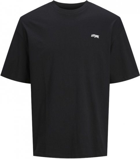 Jack & Jones Script Bradley Crew Neck T-Shirt Black - T-krekli - T-krekli - 2XL-14XL