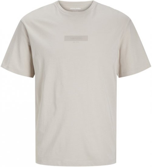 Jack & Jones TAKA T-Shirt Light Grey - T-krekli - T-krekli - 2XL-14XL