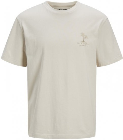  Jack & Jones Summer Vibes Crew Neck T-Shirt Moonbeam - T-krekli - T-krekli - 2XL-14XL
