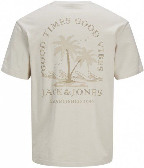  Jack & Jones Summer Vibes Crew Neck T-Shirt Moonbeam - T-krekli - T-krekli - 2XL-14XL