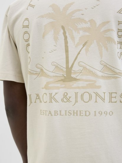  Jack & Jones Summer Vibes Crew Neck T-Shirt Moonbeam - T-krekli - T-krekli - 2XL-14XL