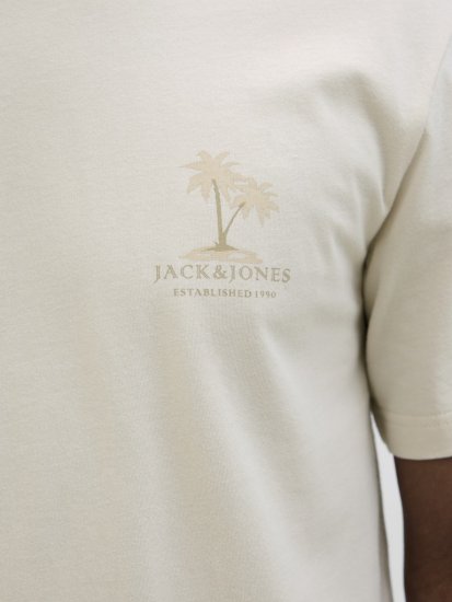  Jack & Jones Summer Vibes Crew Neck T-Shirt Moonbeam - T-krekli - T-krekli - 2XL-14XL
