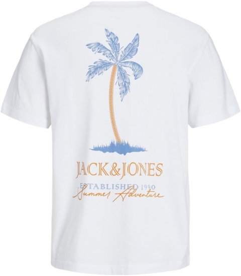 Jack & Jones Summer Vibes Crew Neck T-Shirt White - T-krekli - T-krekli - 2XL-14XL