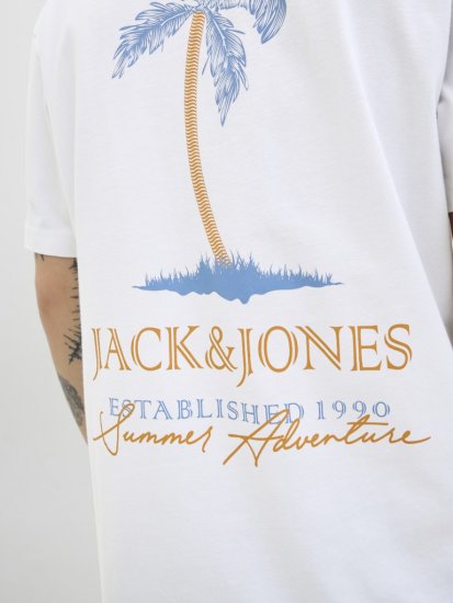 Jack & Jones Summer Vibes Crew Neck T-Shirt White - T-krekli - T-krekli - 2XL-14XL