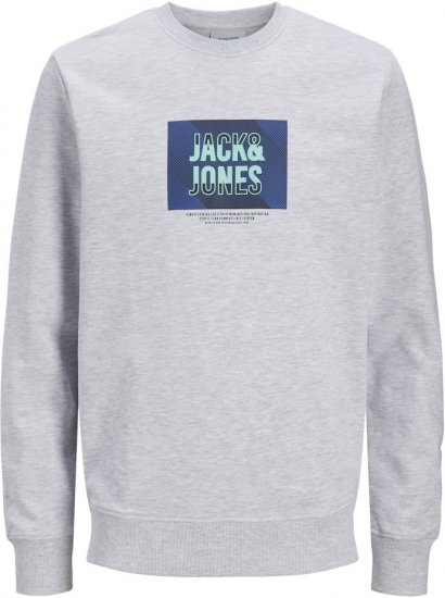 Jack & Jones HUDSON Sweatshirt White Melange - Džemperi un džemperi ar kapuci - Džemperi - 2XL-14XL