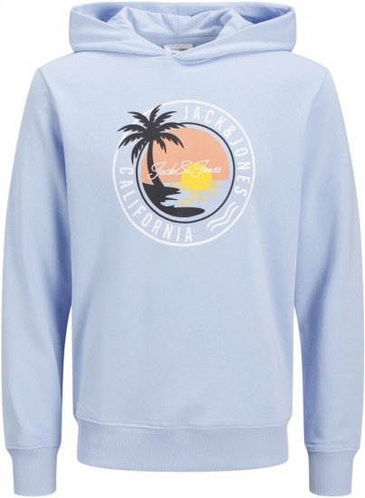 Jack & Jones Palm Hoodie Chambray Blue - Džemperi un džemperi ar kapuci - Džemperi - 2XL-14XL