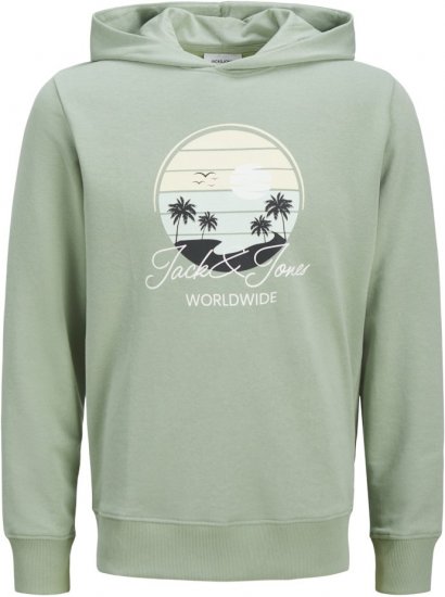 Jack & Jones Palm Hoodie Iceberg Green - Džemperi un džemperi ar kapuci - Džemperi - 2XL-14XL