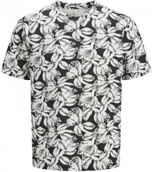 Jack & Jones Split AOP Crew Neck T-Shirt Black - T-krekli - T-krekli - 2XL-14XL