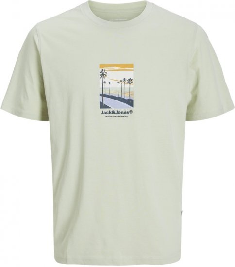 Jack & Jones Split Front Graphic Crew Neck T-Shirt Green - T-krekli - T-krekli - 2XL-14XL
