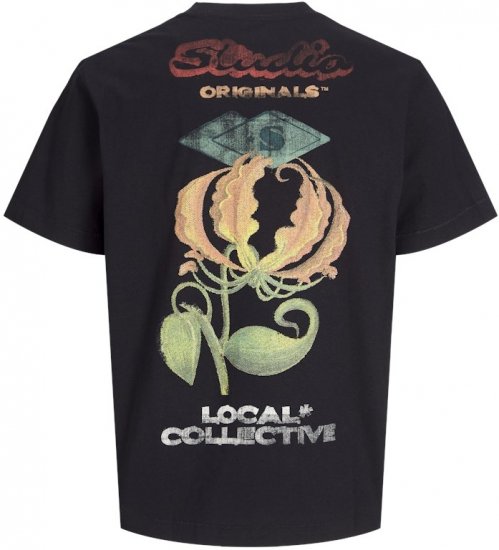 Jack & Jones Retiro Crew Neck T-Shirt Black - T-krekli - T-krekli - 2XL-14XL