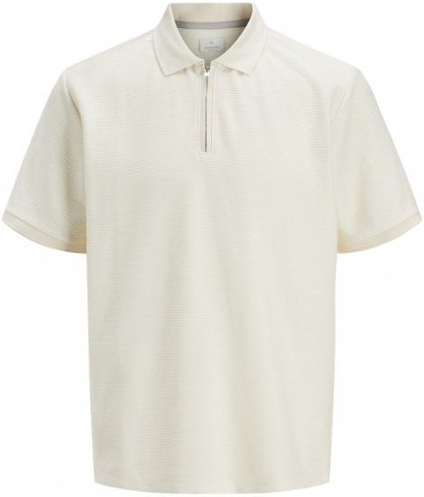 Jack & Jones Ronnie Polo with Zipper Bright White - Polo krekli - Polo krekli - 2XL-8XL