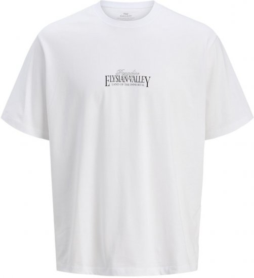 Jack & Jones Parallel Crew Neck T-Shirt Bright White - T-krekli - T-krekli - 2XL-14XL