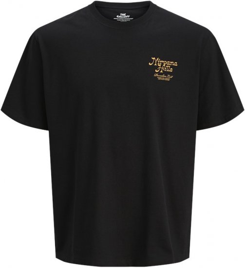 Jack & Jones Parallel Crew Neck T-Shirt Black - T-krekli - T-krekli - 2XL-14XL