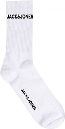 Jack & Jones BASIC LOGO Tennis Socks 5-Pack White - Apakšveļa un peldšorti - Apakšveļa - 2XL-8XL
