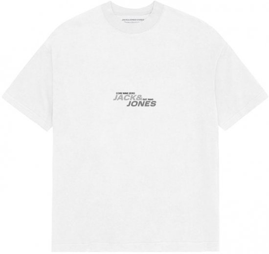 Jack & Jones Tarmac Branding Crew Neck T-Shirt Bright White - T-krekli - T-krekli - 2XL-14XL