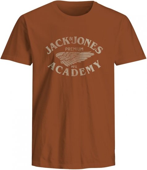 Jack & Jones Freddy Crew Neck T-Shirt Bombay Brown - T-krekli - T-krekli - 2XL-14XL