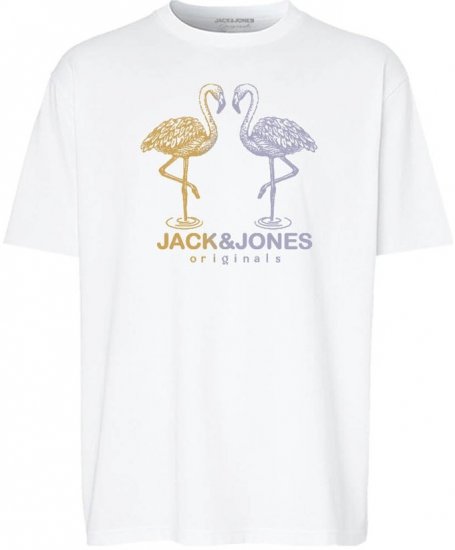 Jack & Jones Split Gradient Crew Neck T-Shirt Bright White - T-krekli - T-krekli - 2XL-14XL