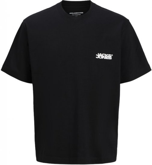 Jack & Jones Summer Sago Print Crew Neck T-Shirt Black - T-krekli - T-krekli - 2XL-14XL