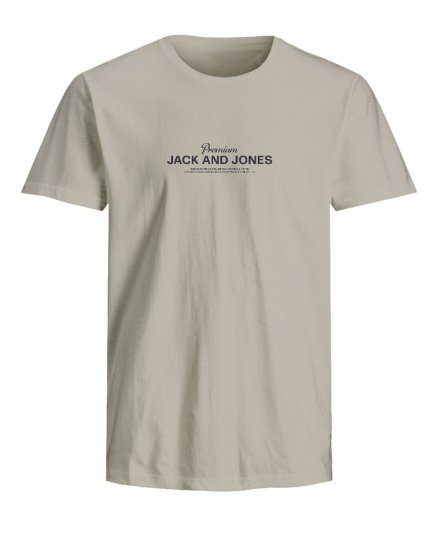Jack & Jones Ferris Crew Neck T-Shirt Silver Lining - T-krekli - T-krekli - 2XL-14XL