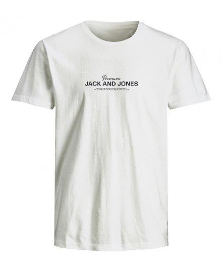 Jack & Jones Ferris Crew Neck T-Shirt Bright White - T-krekli - T-krekli - 2XL-14XL
