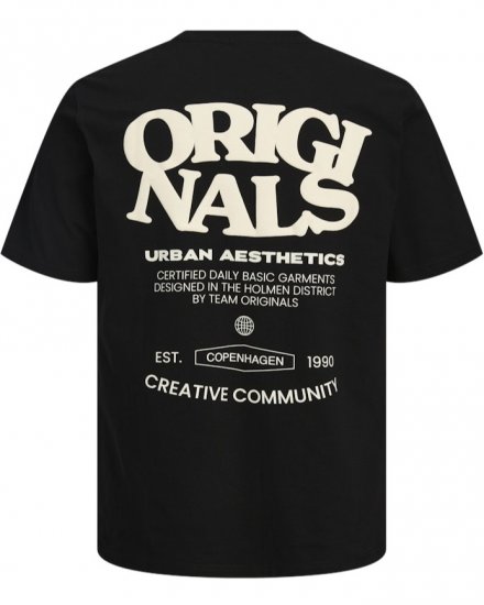  Jack & Jones Tavira Type Crew Neck T-Shirt Black - T-krekli - T-krekli - 2XL-14XL
