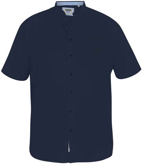 D555 James Short Sleeve Oxford Shirt Navy - Krekli - Krekli - 2XL-8XL