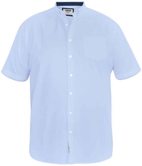 D555 James Short Sleeve Oxford Shirt Sky Blue - Krekli - Krekli - 2XL-8XL