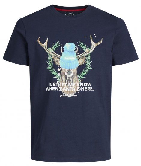 Jack & Jones JORANIMAL T-Shirt Navy - T-krekli - T-krekli - 2XL-14XL