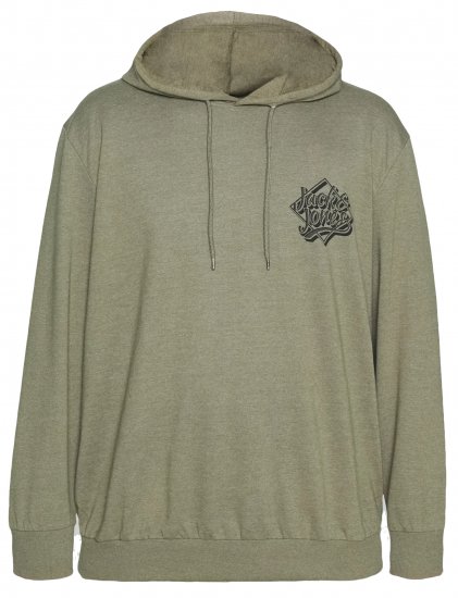 Jack & Jones Jorbrad Hoodie Dusty Olive - Džemperi un džemperi ar kapuci - Džemperi - 2XL-14XL